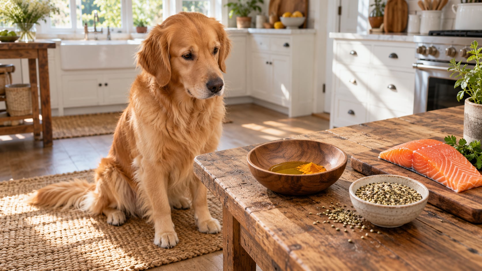 Superfoods für Hunde: Kurkuma, Lachsöl & Hanf